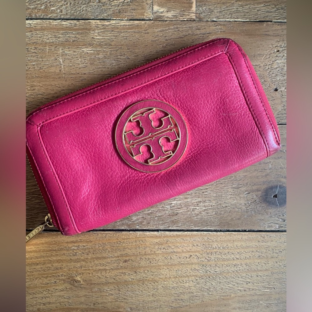Tory Burch Pink long Leather Wallet